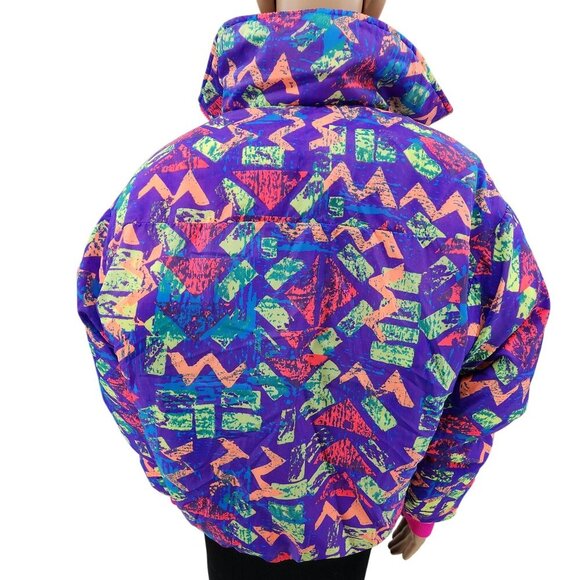 Vintage Columbia Reversible Down Puffer Jacket Womens Large - Picture 4 of 9